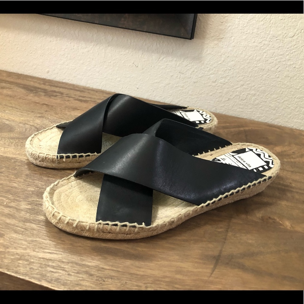 Dolce Vita women's Black leather sandals US Sz 8.5